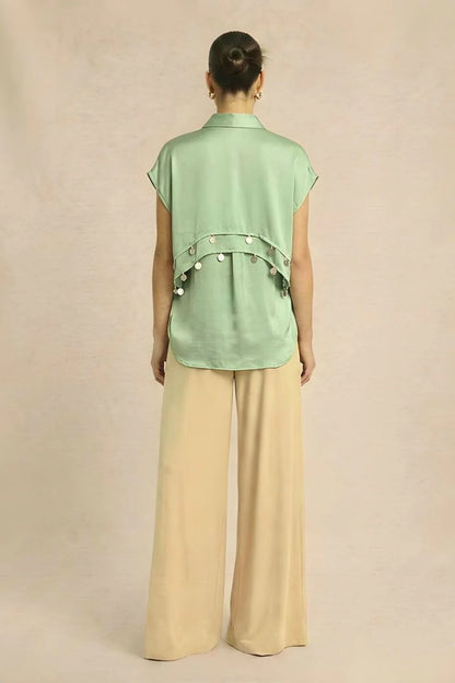 Coin Flap Shirt - Ash Green