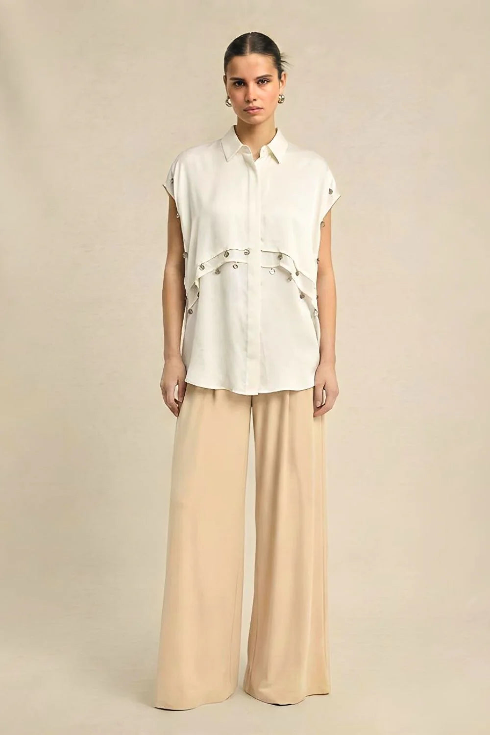 Coin Flap Shirt - Ivory