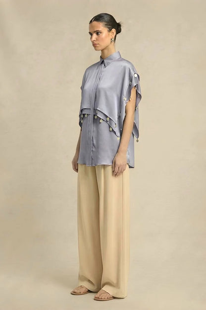 Coin Flap Shirt - Steel Grey