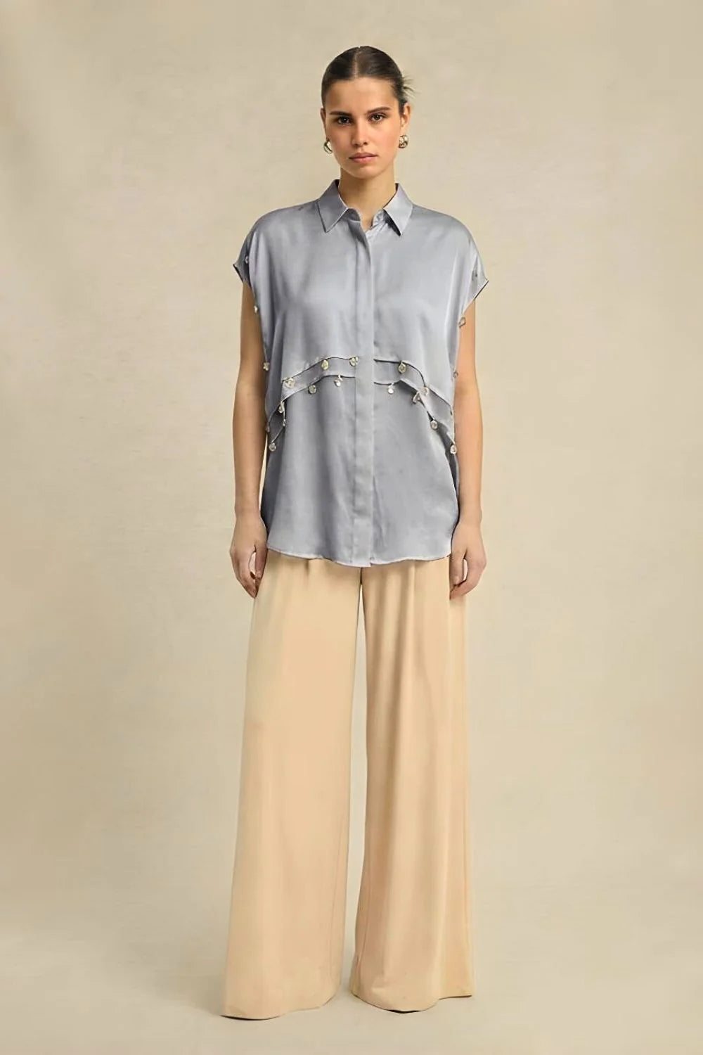 Coin Flap Shirt - Steel Grey