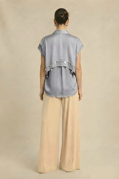 Coin Flap Shirt - Steel Grey