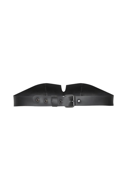 Black rubber strapless bralette