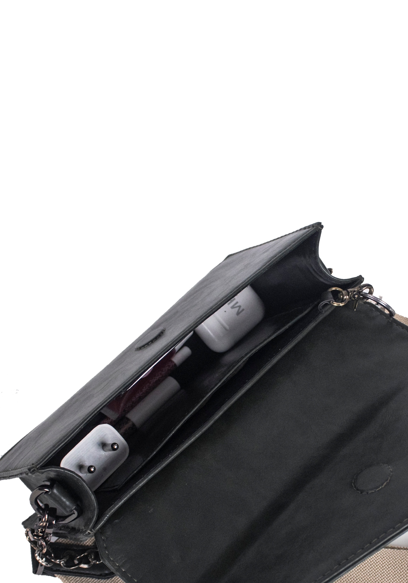 Black sling bag adjustable made with conscious and vegan leather.