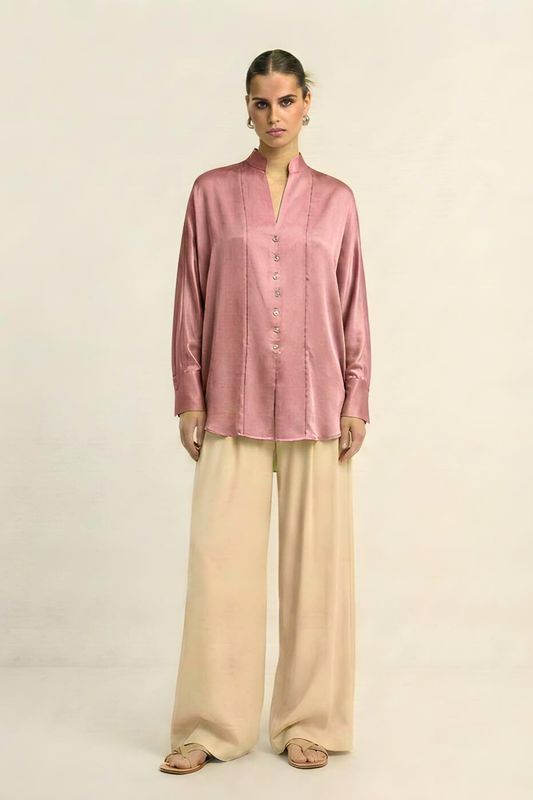 Kaftan Blouse - Brick Red