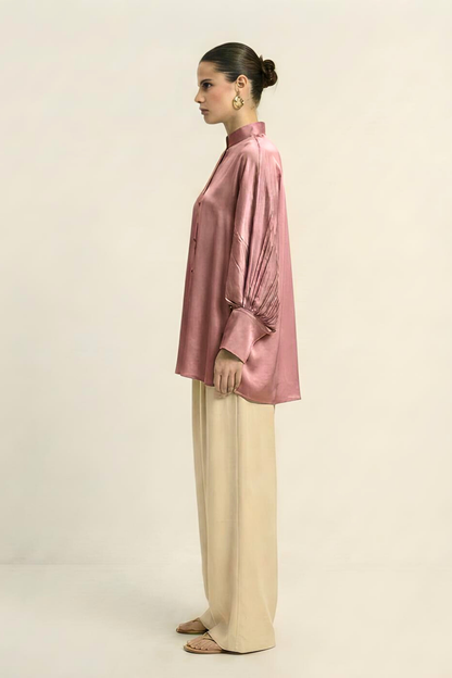 Kaftan Blouse - Brick Red