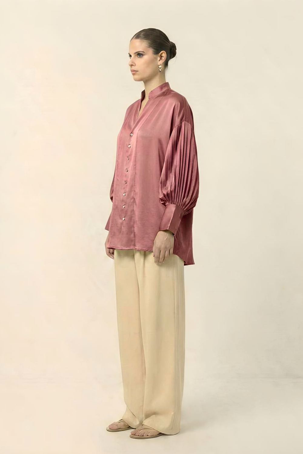 Kaftan Blouse - Brick Red