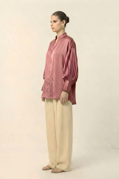 Kaftan Blouse - Brick Red