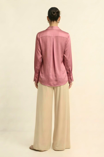 Wrap Blouse - Brick Red
