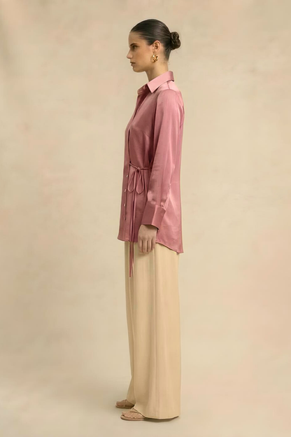Wrap Blouse - Brick Red