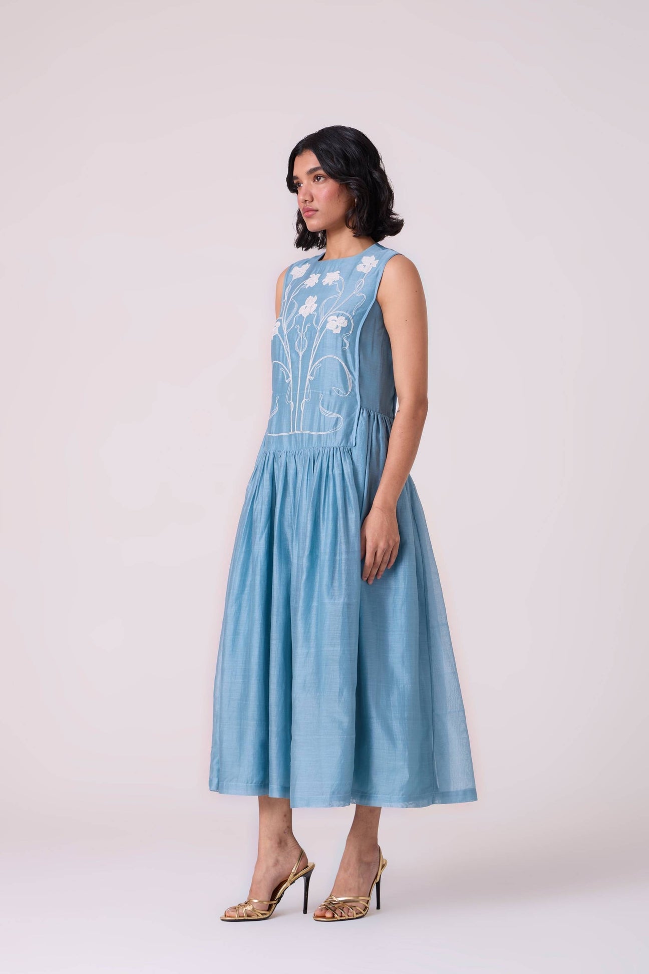 Aleksey Blue Handwoven Maxi Dress