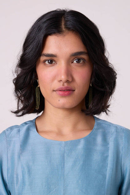 Diana Blue Handwoven Maxi Dress
