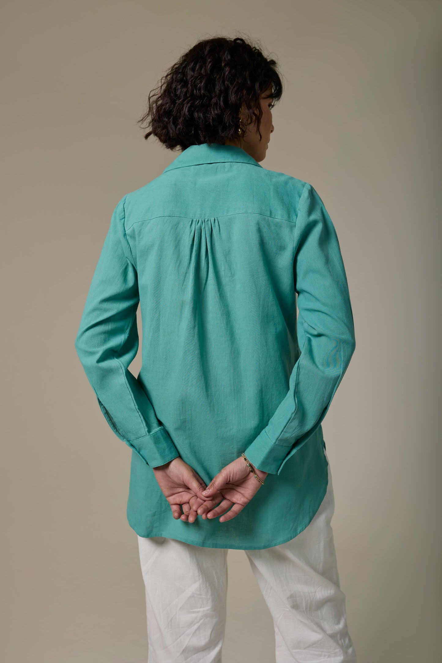 Sea Mist Cotton Linen Shirt