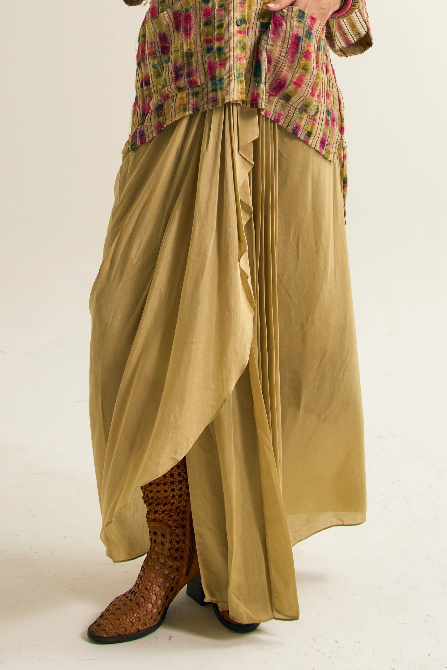 Gulmohar pleated skirt