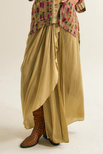 Gulmohar pleated skirt