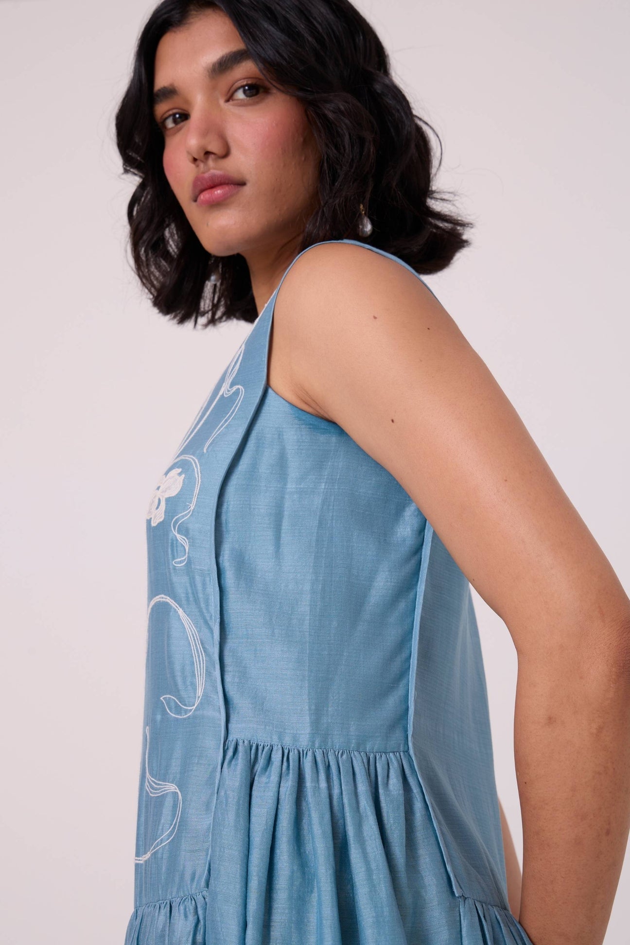 Aleksey Blue Handwoven Maxi Dress