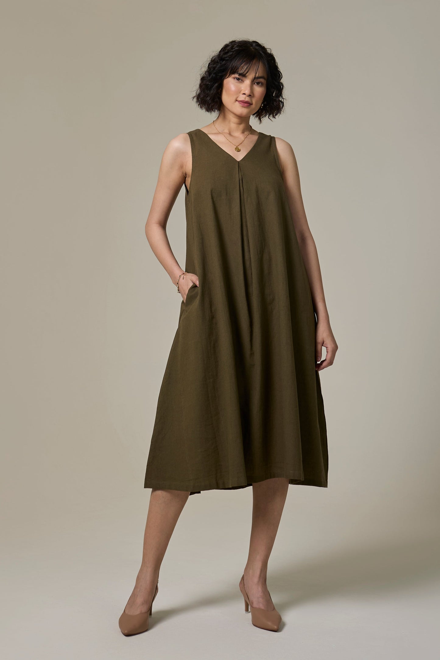 Forest Fern A-Line Dress