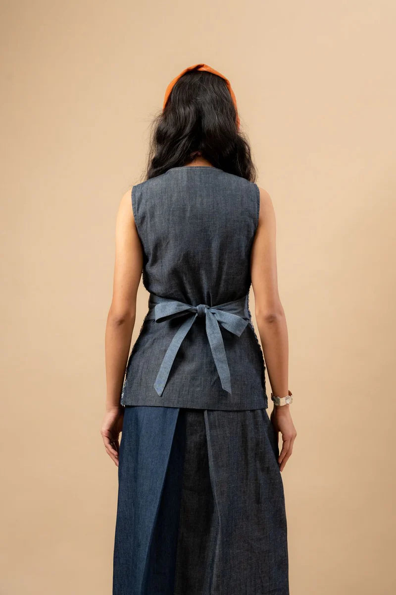 IDA UPCYCLED DENIM WAISTCOAT