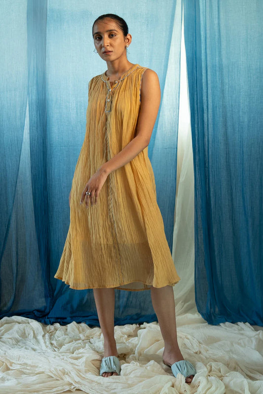 AY Chanderi Gathered Dress