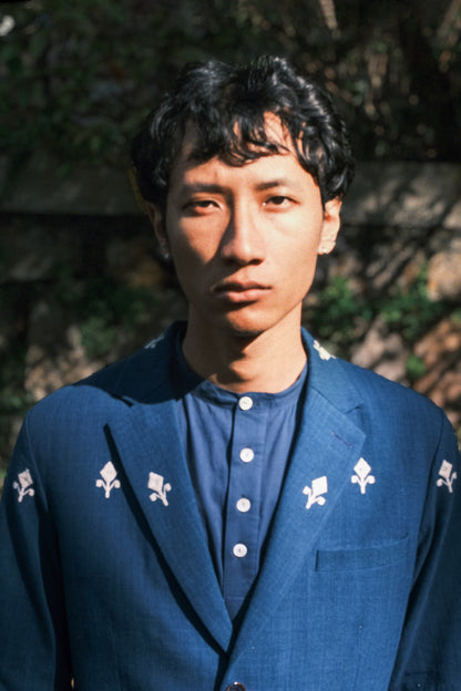 Creator Indigo Eri Silk short sleeve Jacket.