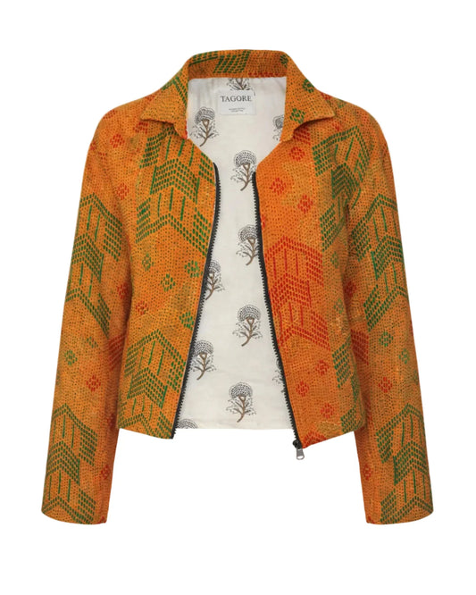 Vintage Kantha Quilt Hand Embroidered Jacket