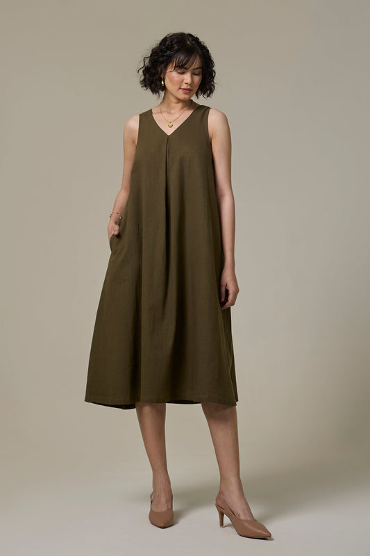 Forest Fern A-Line Dress