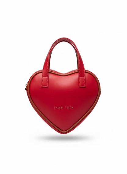 Stripe Chain Heart Bag