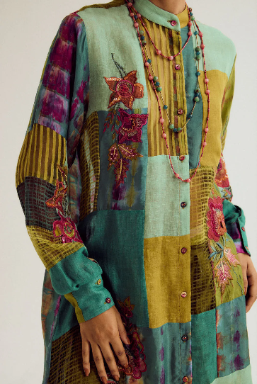 Shrub rose patchwork coord set