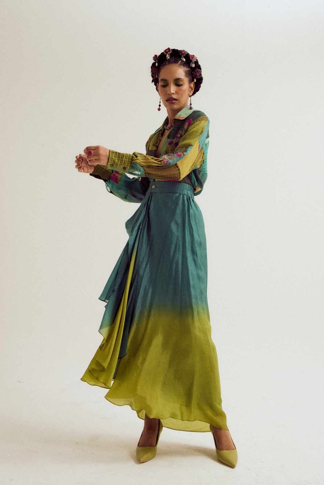 Paako & vinca set- turq green