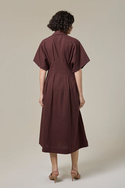 Mocha Brown Monk Dress