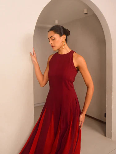 Ami panelled dress