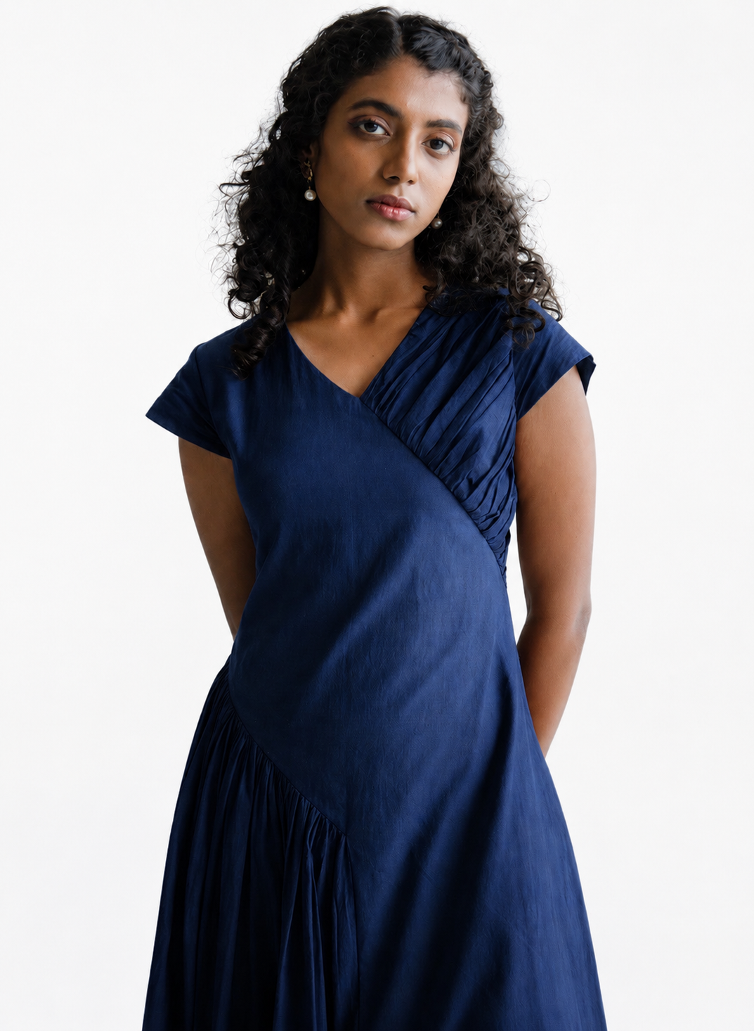 Askew Indigo Dress
