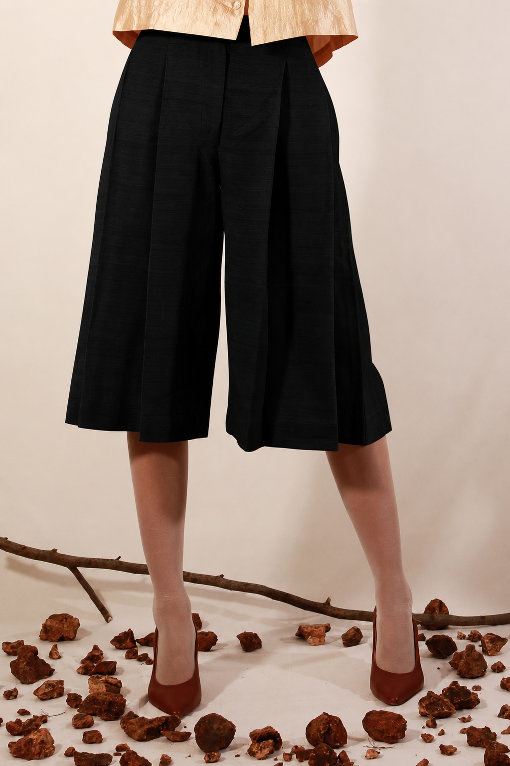Eri Silk hakama style shorts