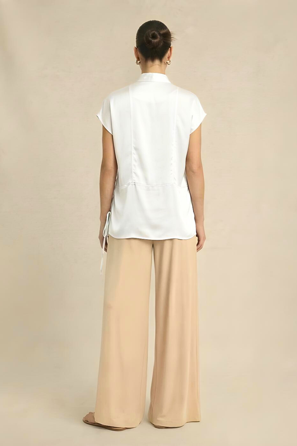 Crew Neck Blouse - Ivory