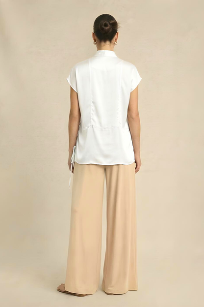 Crew Neck Blouse - Ivory