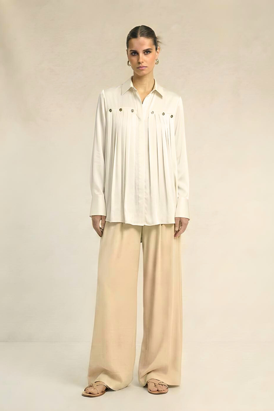 Gather Shirt - Ivory