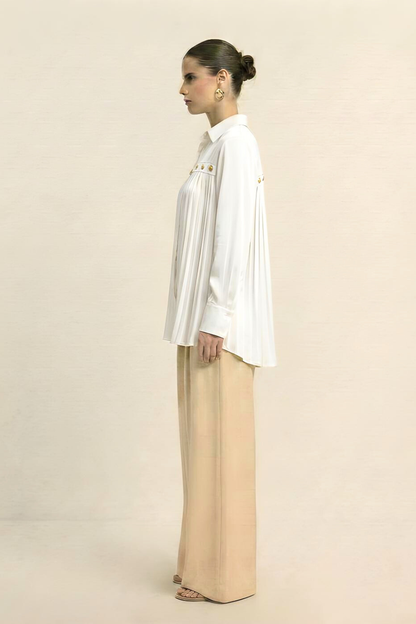 Gather Shirt - Ivory