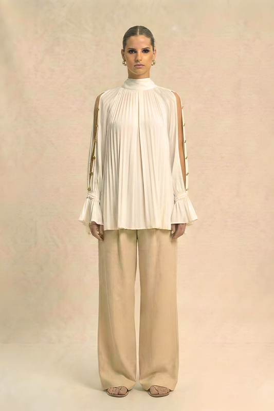 Halter Neck Blouse - Ivory