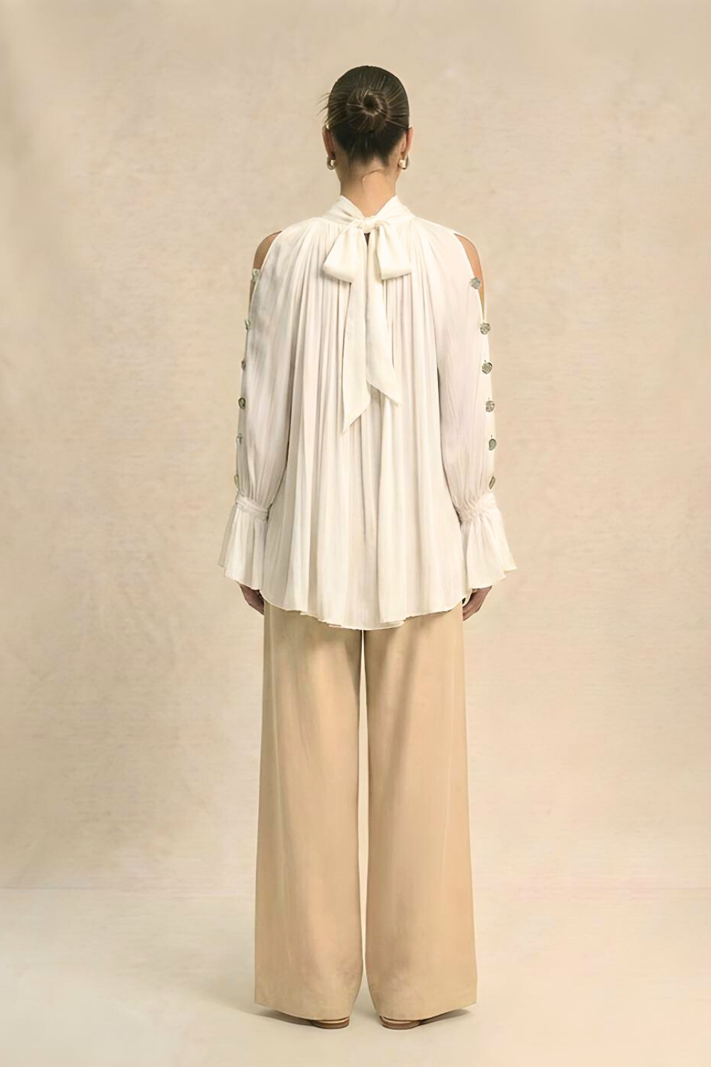 Halter Neck Blouse - Ivory