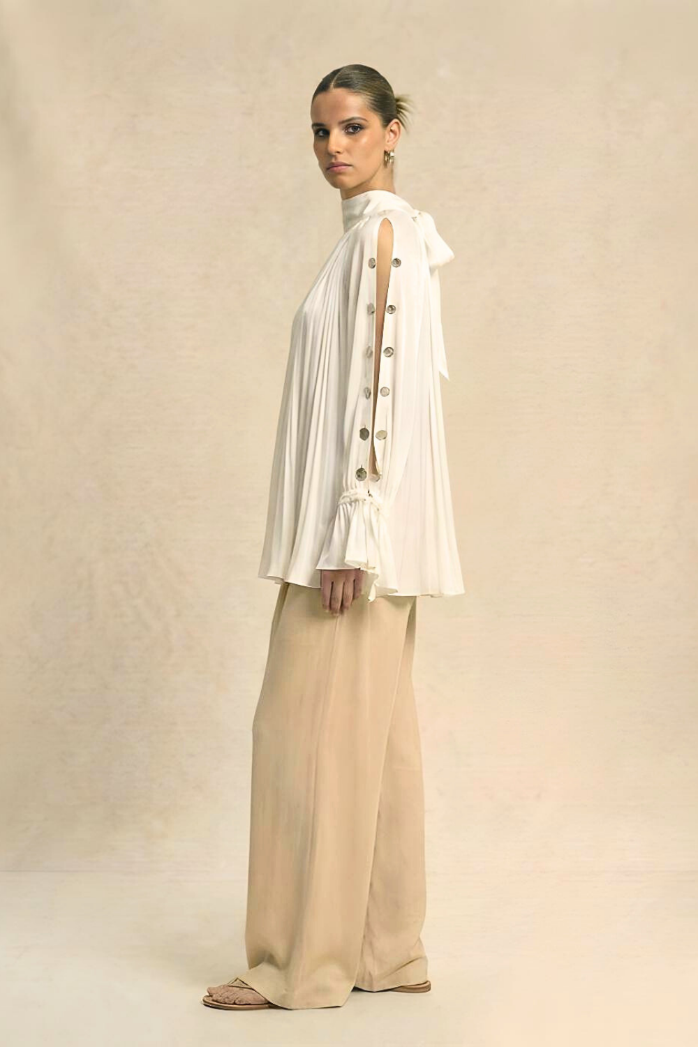Halter Neck Blouse - Ivory