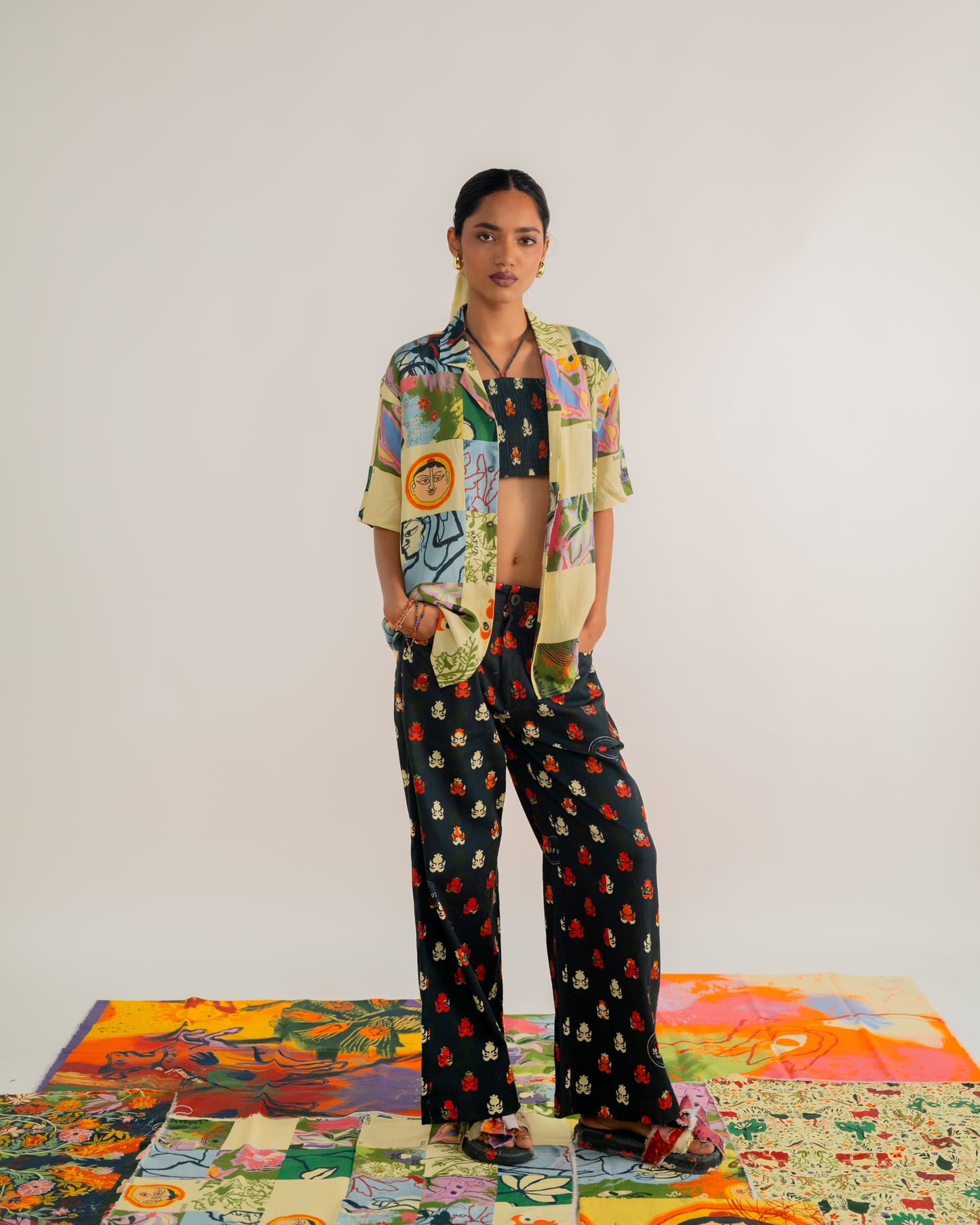 sustainable fabric, artisanal clothes, one of a kind clothes, colourful.