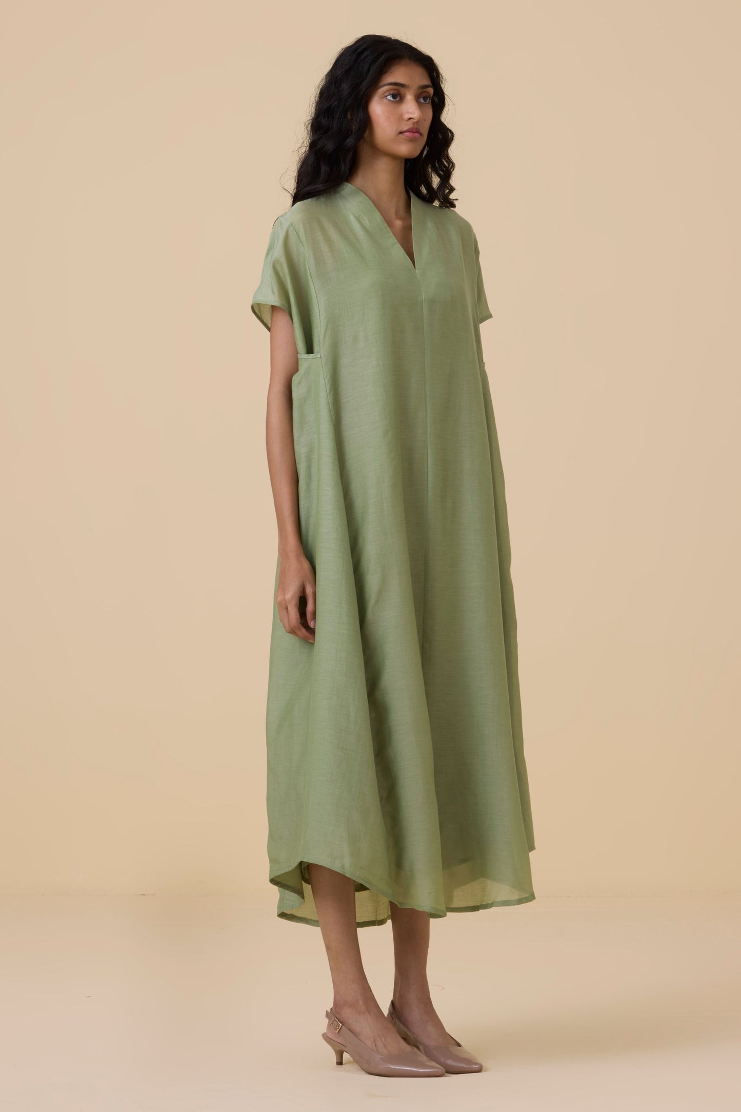 Meer Green Kaftan Dress