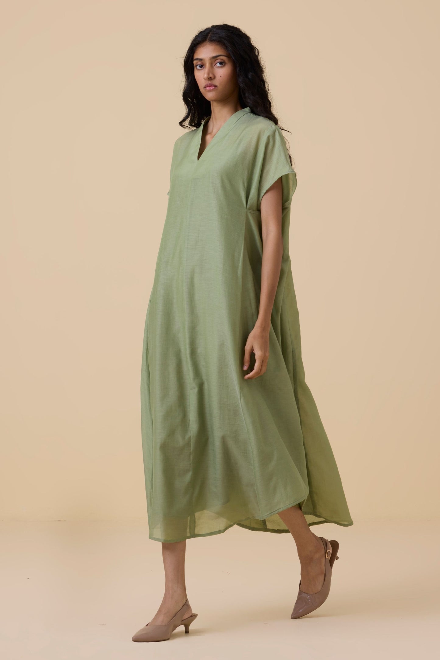 Meer Green Kaftan Dress