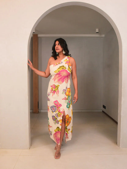EM one-shoulder dress