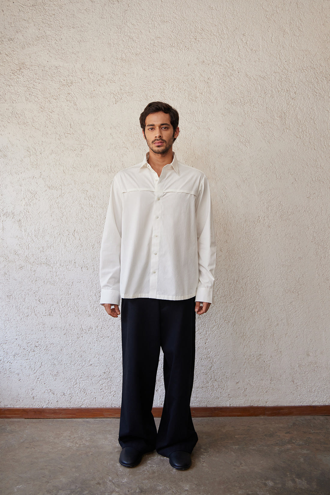 white cotton popline shirt for men, shirt for men, sustainable shirt