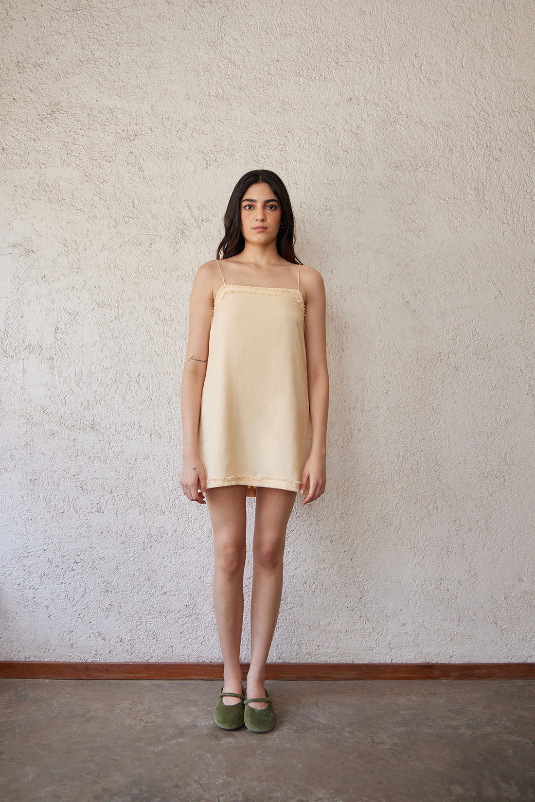 banana silk dress Silk Cowl-Neck Gown