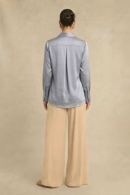 Gather Shirt - Steel Grey
