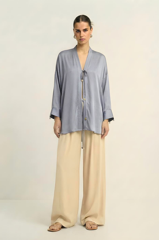 Loop Blouse - Steel Grey