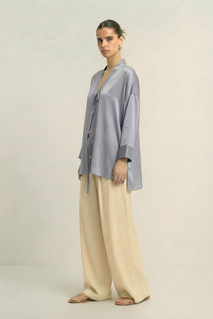 Loop Blouse - Steel Grey