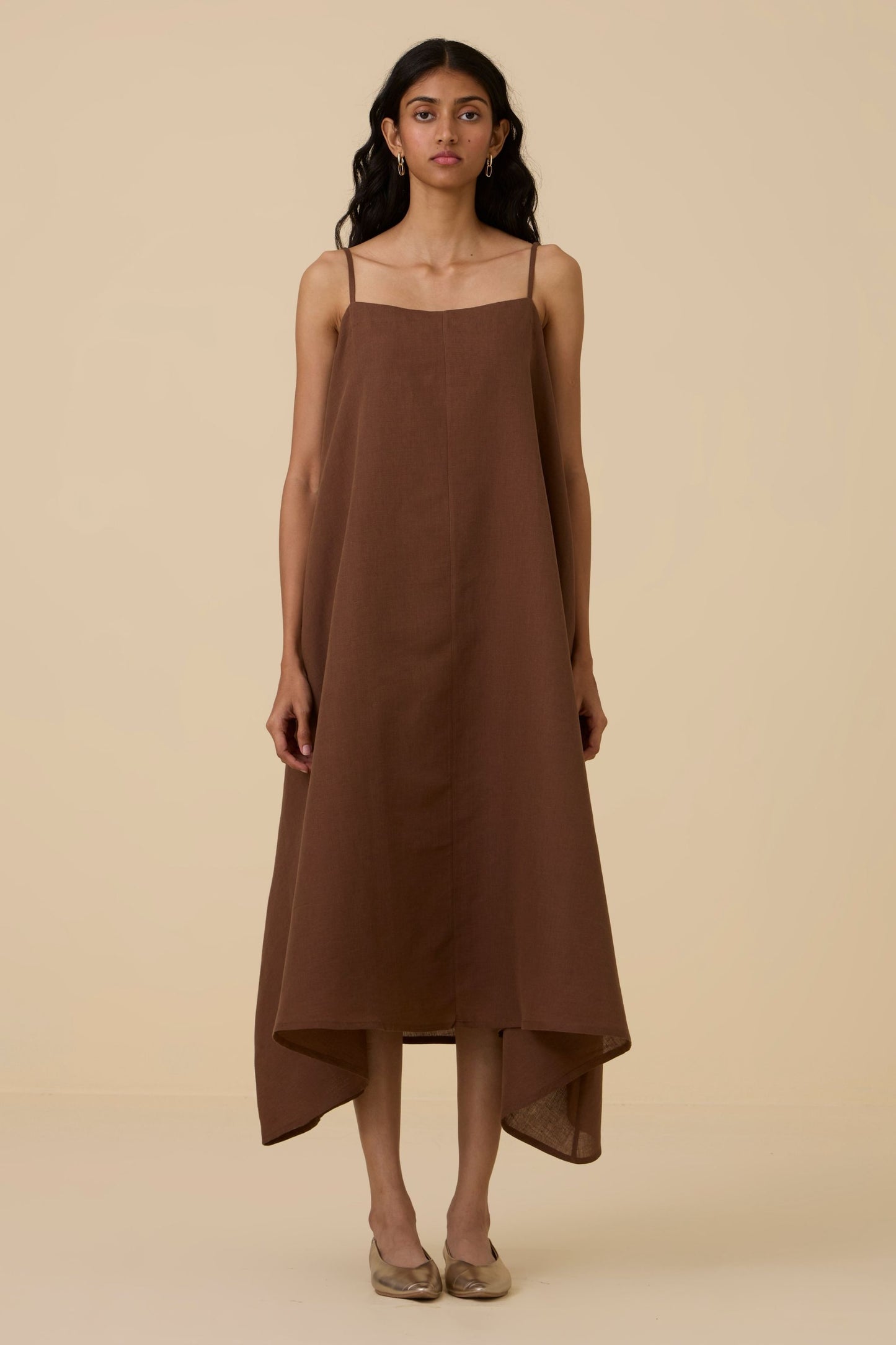 Talib brown Slip Dress