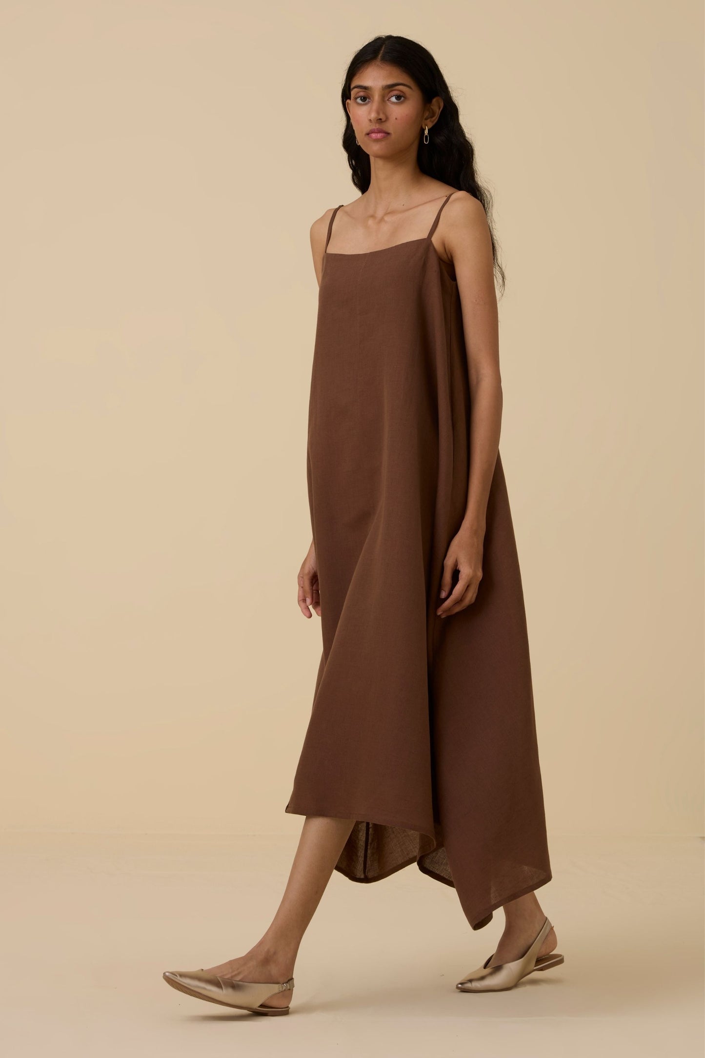 Talib brown Slip Dress